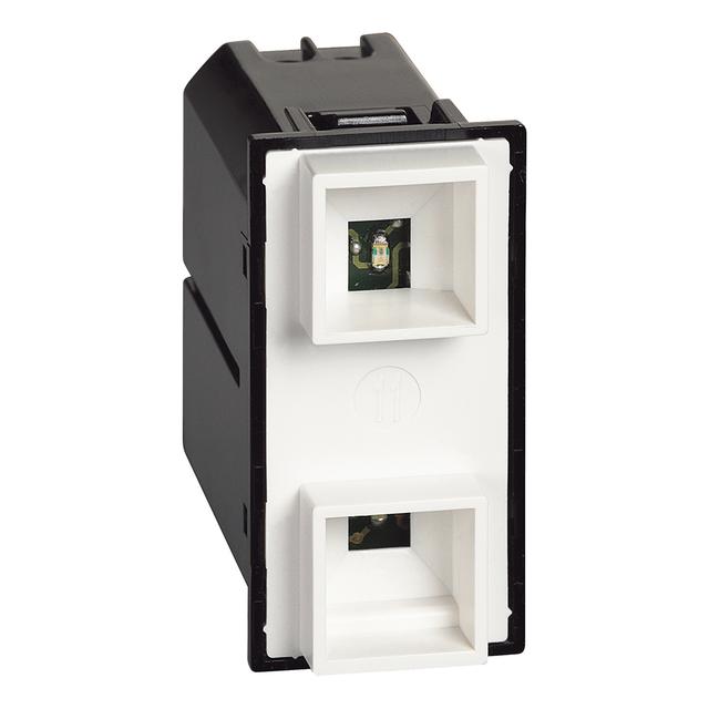 LIVING NOW - LAMPKA SYGNALIZACYJNA - Z LED CZERWONĄ I ZIELONĄ - 1 MODUŁ, Bticino