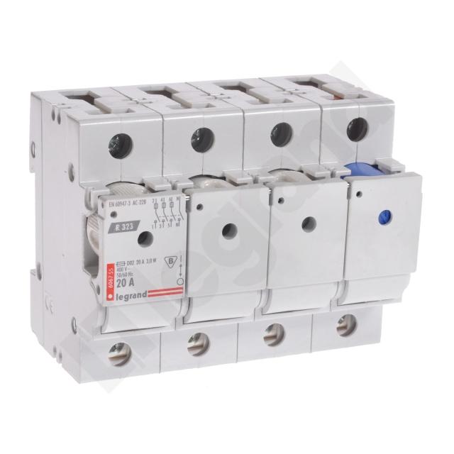 Rozłącznik Bezpiecznikowy R 323 20A 3P+N Rozłączany 606755 LEGRAND
