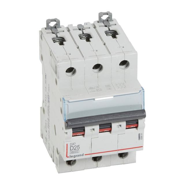 Wyłącznik Nadprądowy S 303 3P D25A 6kA DX3 408091 LEGRAND
