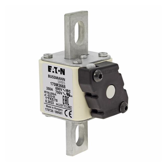 FUSE 350A 690V 1*FKE/78 AR UC Wkładka szybka 350A AC 690V rozmiar 1 45x59x110 mm aR, 170M3668 EATON