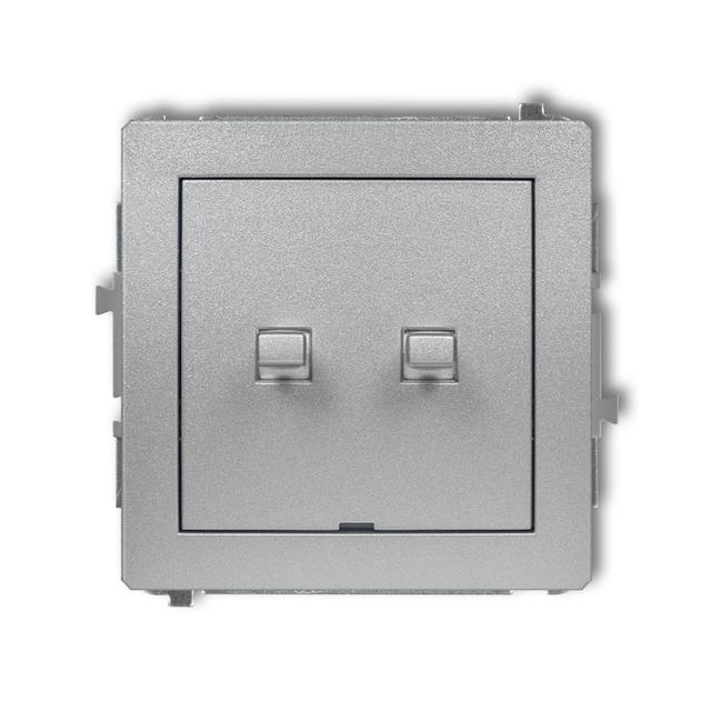 DECO Mechanizm łącznika jednobiegunowego ze schodowym w stylu amerykańskim (dwa klawisze bez piktogr