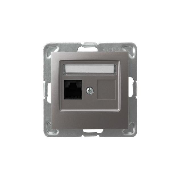 IMPRESJA Gniazdo komputerowe pojedyncze, kat. 5e MMC - kolor tytan