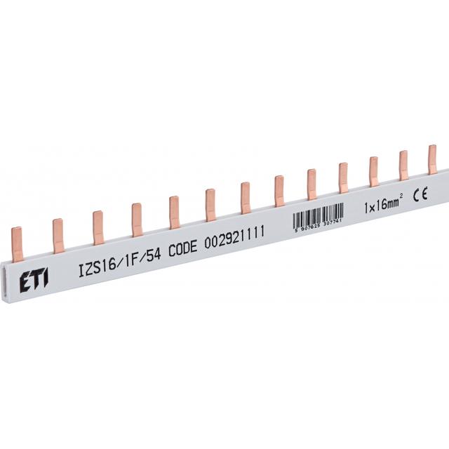 Szyna łączeniowa sztyftowa 1P 100A 16mm2 (54 mod.) IZS16/1F/54 (1m) 002921111 ETI