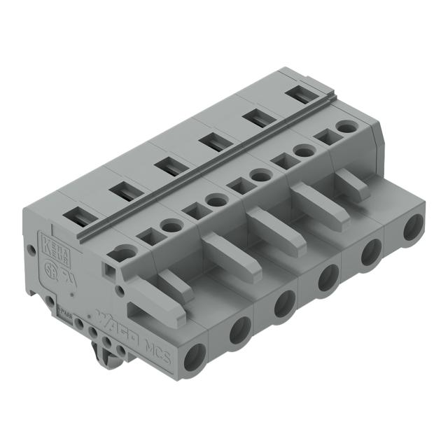 MCS-MIDI Classic gniazdo 6-bieg. szare raster 7,5 mm /50szt./ WAGO
