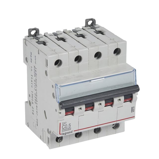 Wyłącznik Nadprądowy S 314 4P C0,5A 10000A DX3 409328 LEGRAND