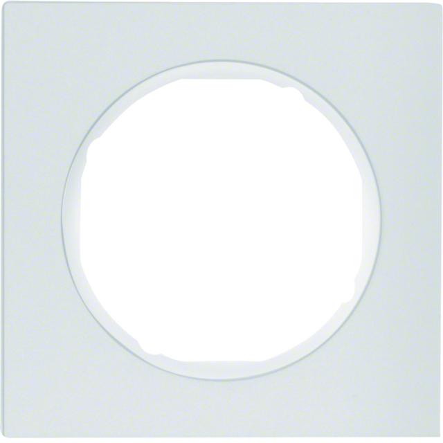 BERKER R.3 Ramka pojedyncza aluminium/biała 10112274 HAGER