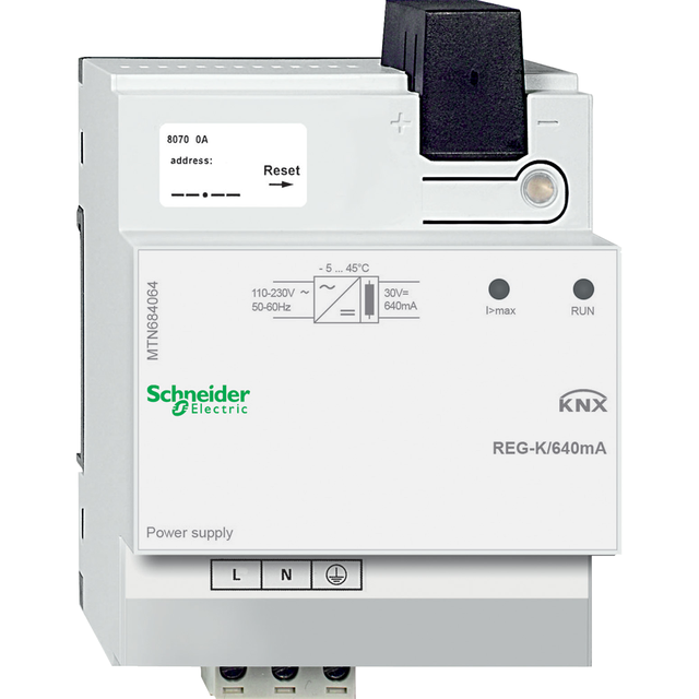 KNX zasilacz REG-K 630mA jasnoszary MTN684064 Schneider