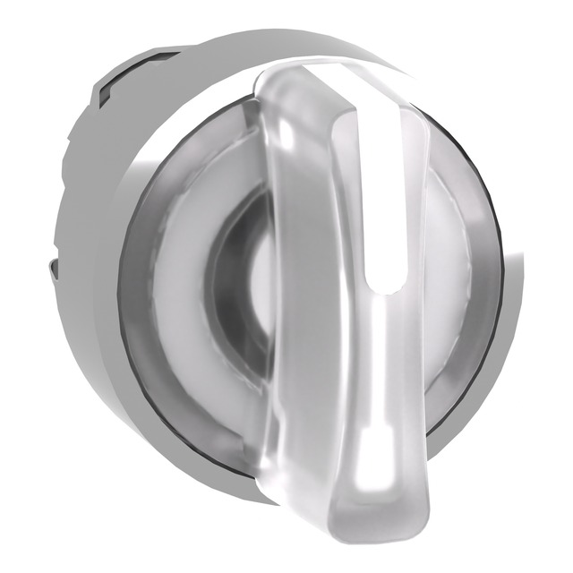 Harmony XB4 Przełącznik podświetlany 3 położeniowy z samopowrotem LED biały metalowy ZB4BK1513 Schneider
