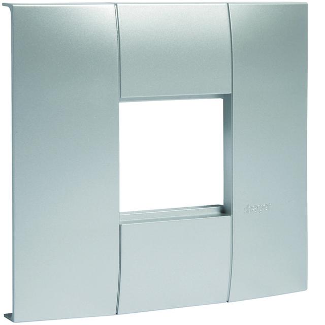 tehalit.LFF Ramka pojedyncza 45x45mm do LFF40/60110 aluminium LFF71H110ALU HAGER