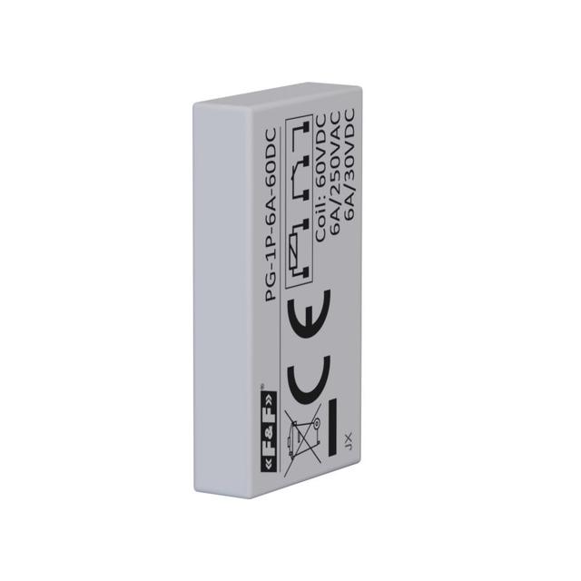 Przekaźnik 1xNO/NC 6A/250V AC lub 6A/60V DC napięcie zasilania cewki 60V DC PG-1P-6A-60DC F&F