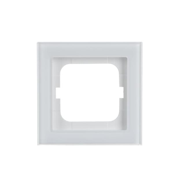 AXCENT Ramka 1-krotna  białe szkło