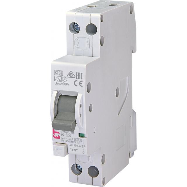 Wyłącznik różnicowonadprądowy (zas od dołu) KZS-1M 1P+N B13A 10mA typ A 002175413 ETI