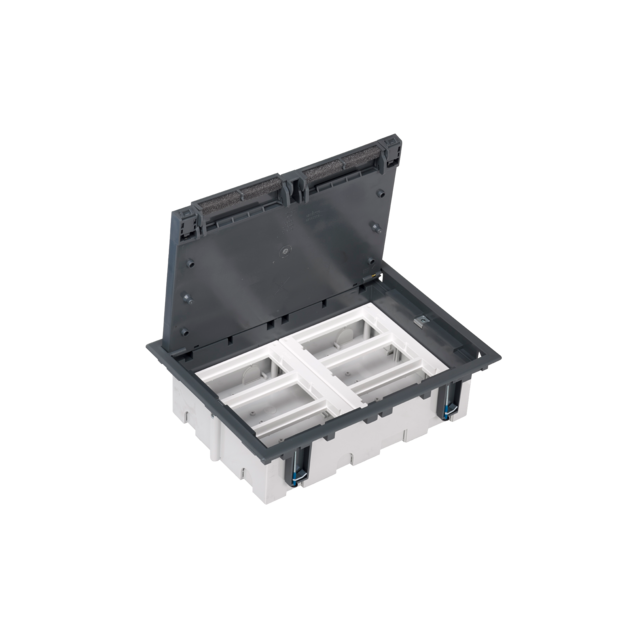 Simon Connect Puszka podłogowa S500 6-modułowa 12x K45 gł. 93mm szary 52050106-035 KONTAKT