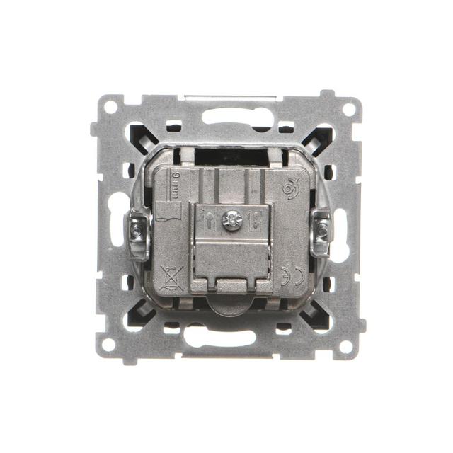 Simon 54 Gniazdo antenowe R-TV-SAT przelotowe czarny DASP.01/49 KONTAKT