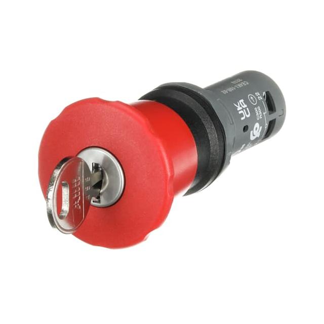 Przycisk bezpieczeństwa kluczykowy 2NC czerwony CE4K1-10R-02