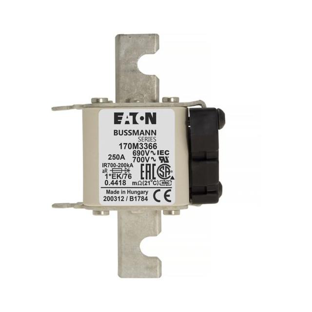 FUSE 250A 690V 1*EK/76 AR UC Wkładka szybka 250A AC 690V rozmiar 1 45x59x102 mm aR, 170M3366 EATON
