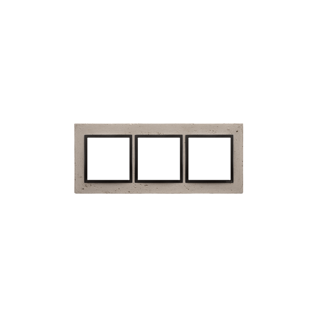 Simon 54 Nature Ramka 3-krotna Nature-Beton FUNDA MENTE IP20/IP44* (*IP44-należy zastosować zestaw uszczelek DUN3) DRN3/93 KONTAKT