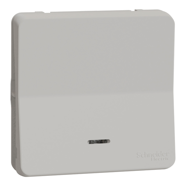 Mureva, mechanizm przycisku z podświetleniem, biały