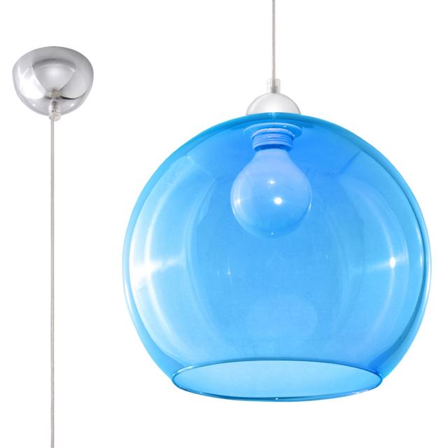 Sollux Lampa wisząca BALL błękitna SL.0251