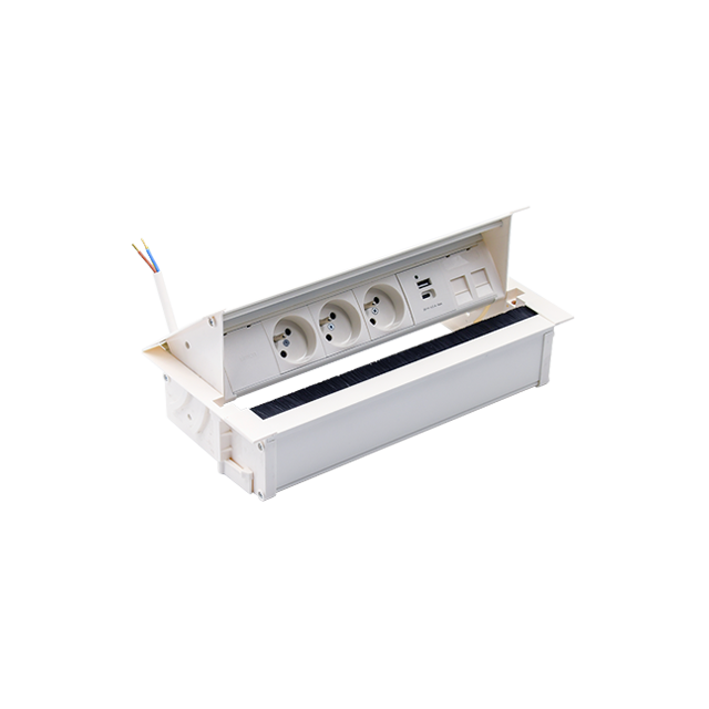 SIMON 480 TS48-730E30BK0-33 Cover 3 gn. typ E + ładow. USB A+C i płytka dla 2 złączy RJ45 keystone;