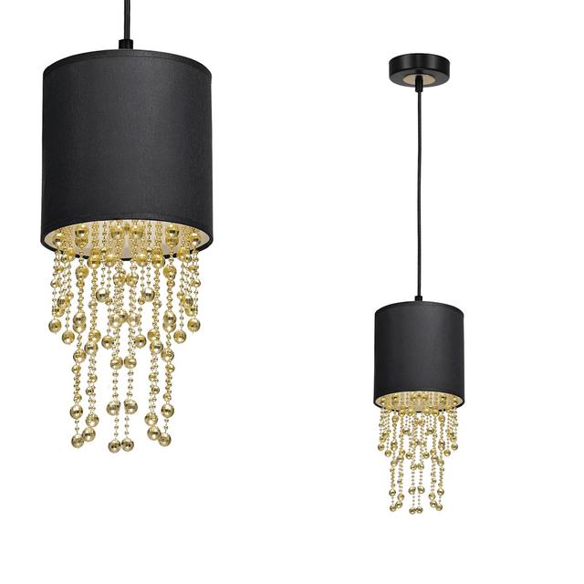 lampa wisząca Almeria E27 czarno/złota MLP6439 Milagro