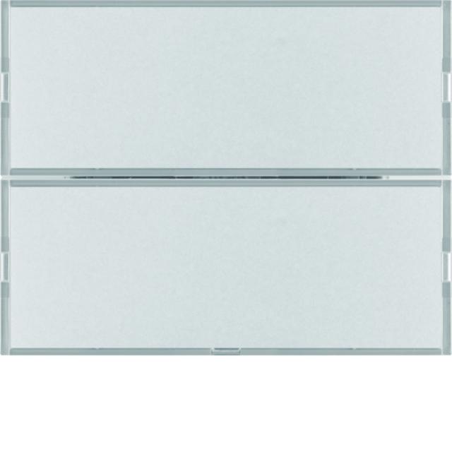 BERKER KNX e/s K.x Przycisk podwójny z polem opis. z diodami LED RGB i czujnikiem temperatury aluminium  80162774 HAGER