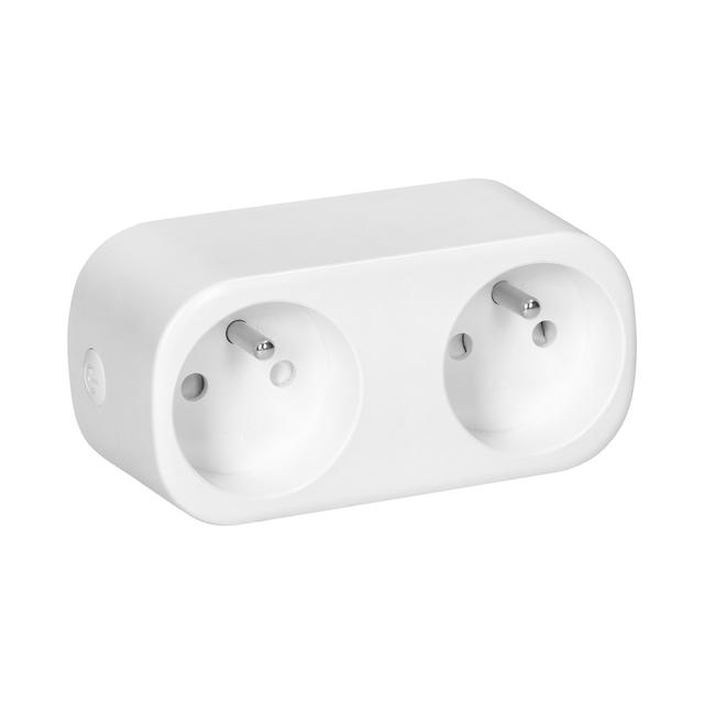 Rozgałęźnik bezprzewodowy podwójny Tuya Smart Wi-Fi biały ORNO