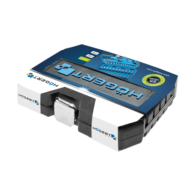 Klucze nasadowe nasadki 1/4'' zestaw 46 szt HOEGERT HT1R416 GTV Poland