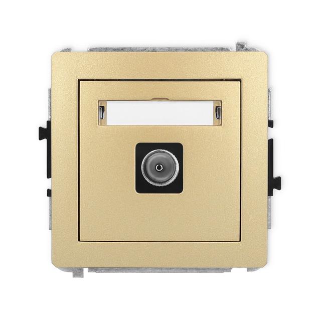 DECO Mechanizm gniazda antenowego pojedynczego TV złoty