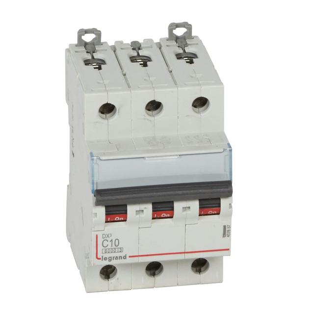 Wyłącznik Nadprądowy S 303 3P C10A 6kA DX3 407857 LEGRAND