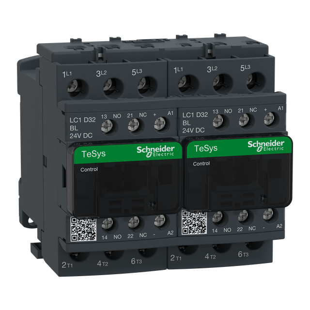 Stycznik nawrotny I=32A AC-3 napięcie cewki 24 V DC LC2D32BL SCHNEIDER
