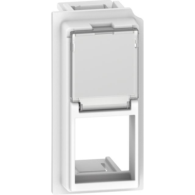 LIVING NOW - PLAKIETKA GNIAZDA RJ KEYSTONE - 1 MODUŁ - BIEL, Bticino