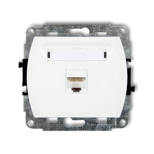 TREND Mechanizm gniazda komputerowego pojedynczego 1xRJ45, kat. 5e, 8-stykowy biały