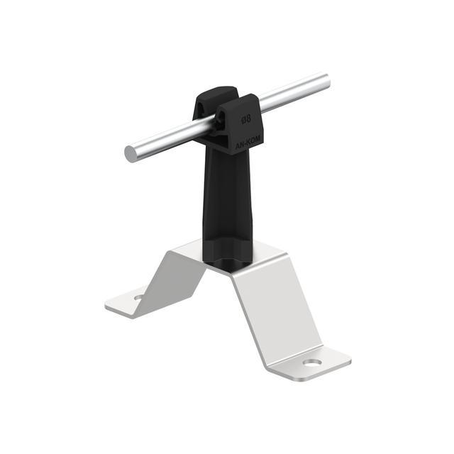 Uchwyt na pł.prof.stalow.Z-zatrzask H=7cm/OH/ słupek czarny