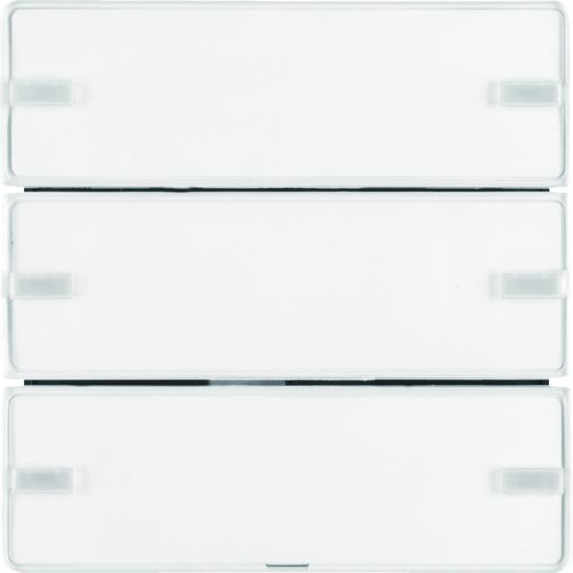 BERKER KNX e/s Q.x Przycisk potrójny z polem opis. z diodami LED RGB i czujnikiem temperatury biały  80143329 HAGER