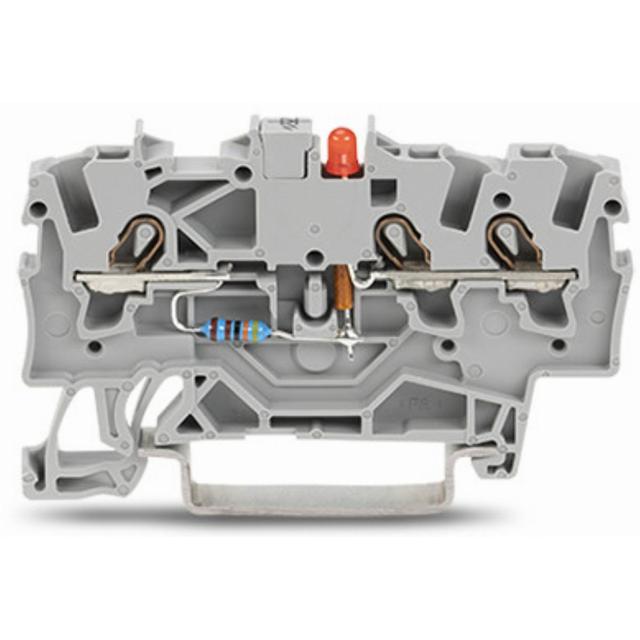 TOPJOB S złączka z LED 3-przewodowa 1,5 mm2 szara