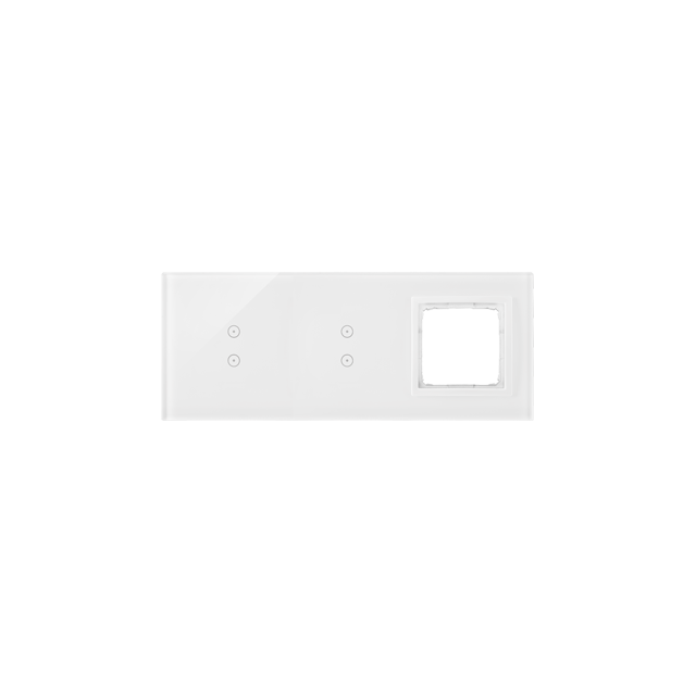 Simon 54 Touch Panel dotykowy S54 Touch 3 moduły 2 pola dotykowe pionowe + 2 pola dotykowe pionowe + 1 otwór na osprzęt S54 biała perła DSTR3330/70 KONTAKT