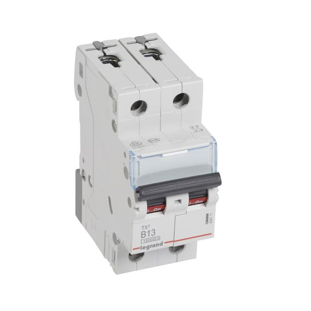 WYŁĄCZNIK NADPRĄDOWY S 312 2P B 13A 10000A SERII TX3, Legrand