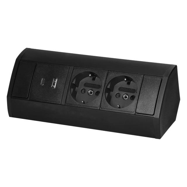 "Gniazdo meblowe 2x2P+Z (Schuko), 2xUSB (typ A+C