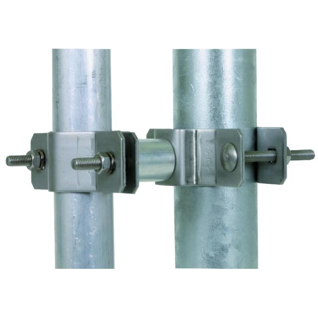 Element mocujący do rur fi 40 mm z dystansem 30 mm, stal nierdzewna NIRO