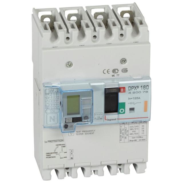 Wyłącznik DPX3 160 Z Zab. R-Pr. 4P 125A 25Ka 420076 LEGRAND