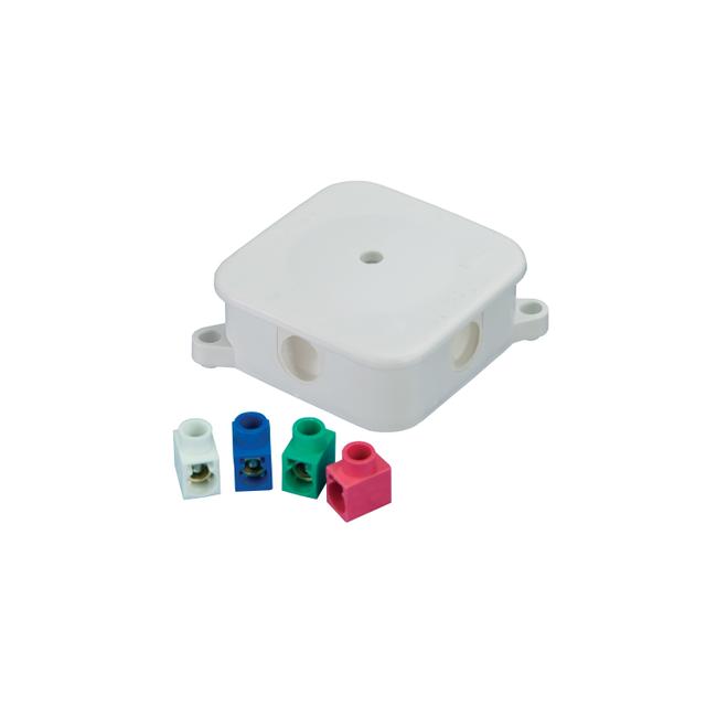 Puszka natynkowa P-2 z pojedynczymi złączkami kolorowymi 4x2,5mm2, IP44 A.0017 PAWBOL