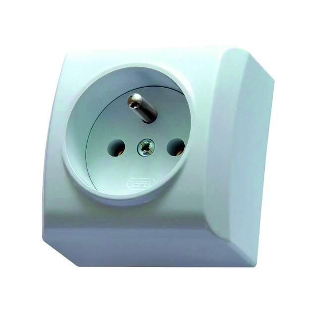 Gniazdko 230V z zestawem montażowym EGN-1BZ/00 001101358 ETI