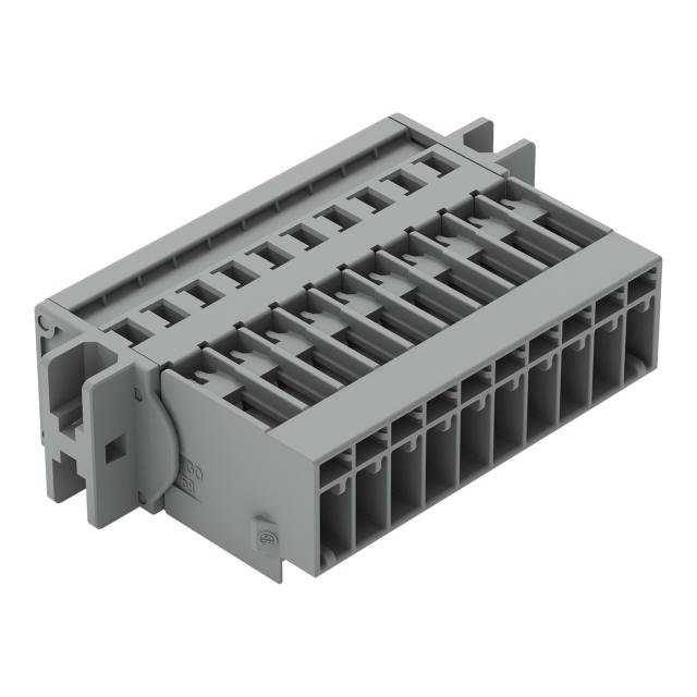 X-COM wtyk 10-biegunowy szary raster 5 mm /25szt./ WAGO