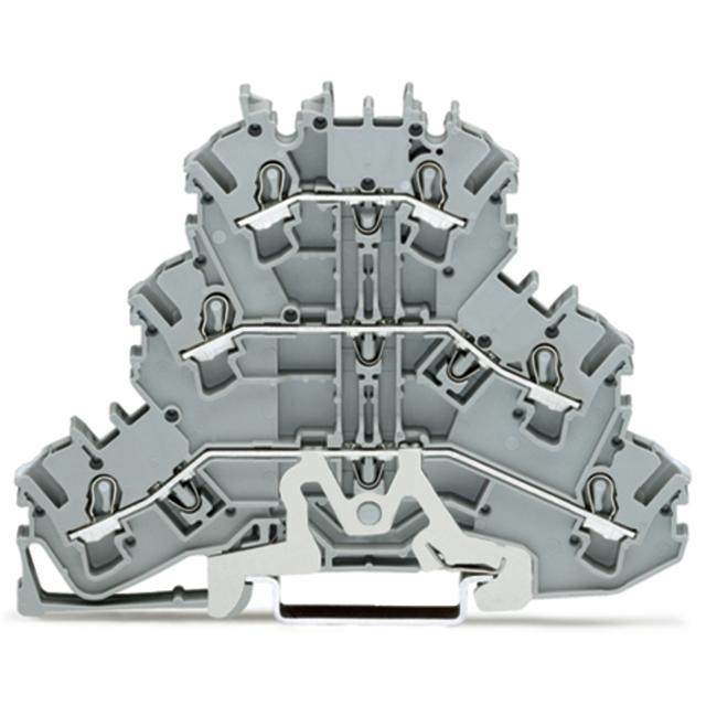 TOPJOBS złączka 3-piętrowa 2,5 mm2 ekran/L/L szara