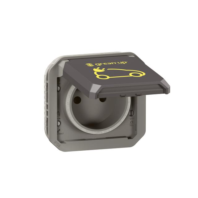 NOWE PLEXO - GN. ŁADOWANIA SAMOCHODÓW ELEKTRYCZNYCH MECHANIZM 16A-250V ANTRACYT 069885L LEGRAND