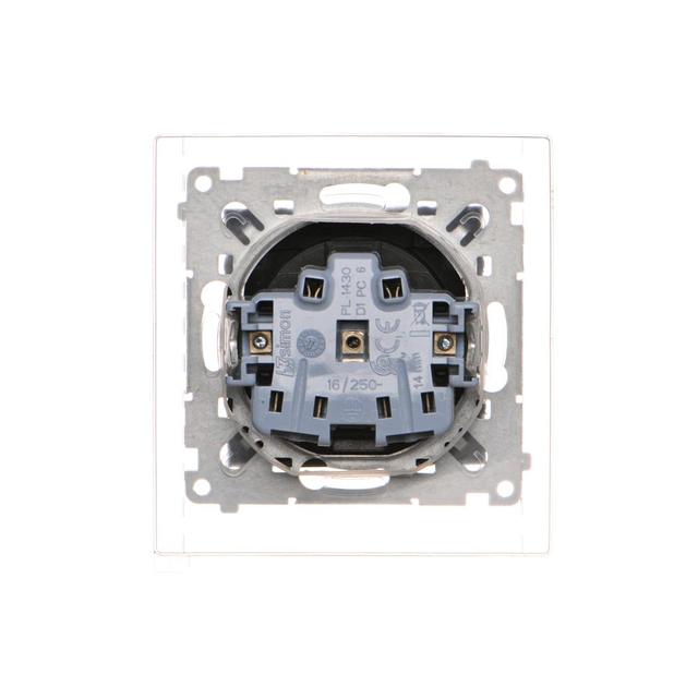 Simon 54 Gniazdo IP44 Z USZCZELKĄ, klapka w kolorze pokrywy czarny mat