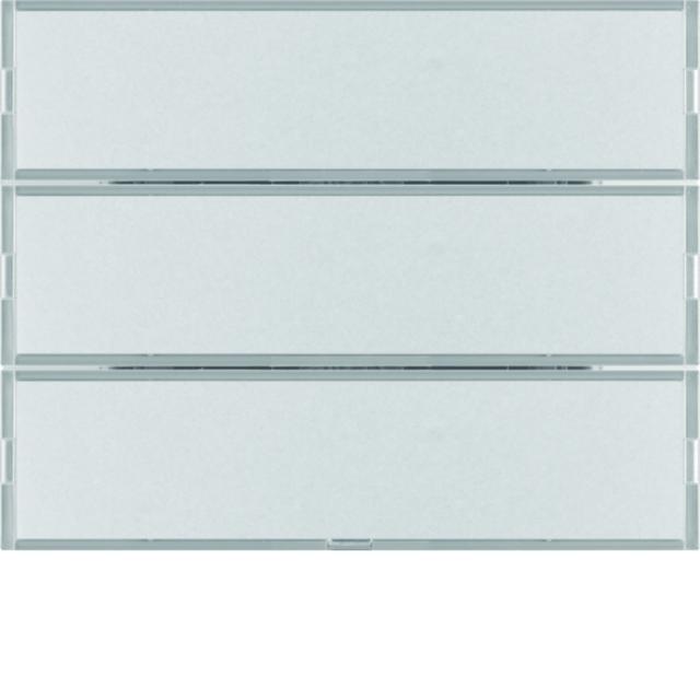 BERKER KNX e/s K.x Przycisk potrójny z polem opis. z diodami LED RGB i czujnikiem temperatury aluminium  80163774 HAGER