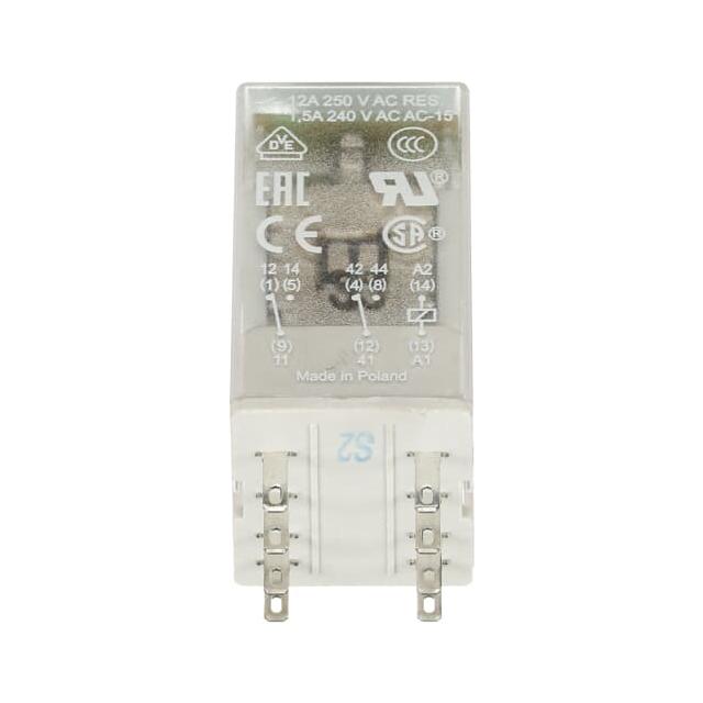 Przekaźnik CR-M120AC2L, A1-A2=120V AC, 2 styki c/o 250V/12A, LED 1SVR405611R2100 ABB