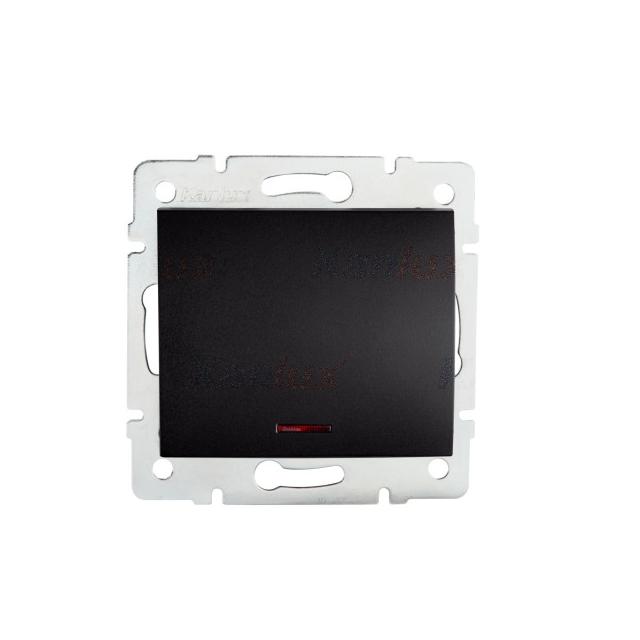 LOGI Łącznik jednobiegunowy LED 021110142 czarny mat 33622 KANLUX